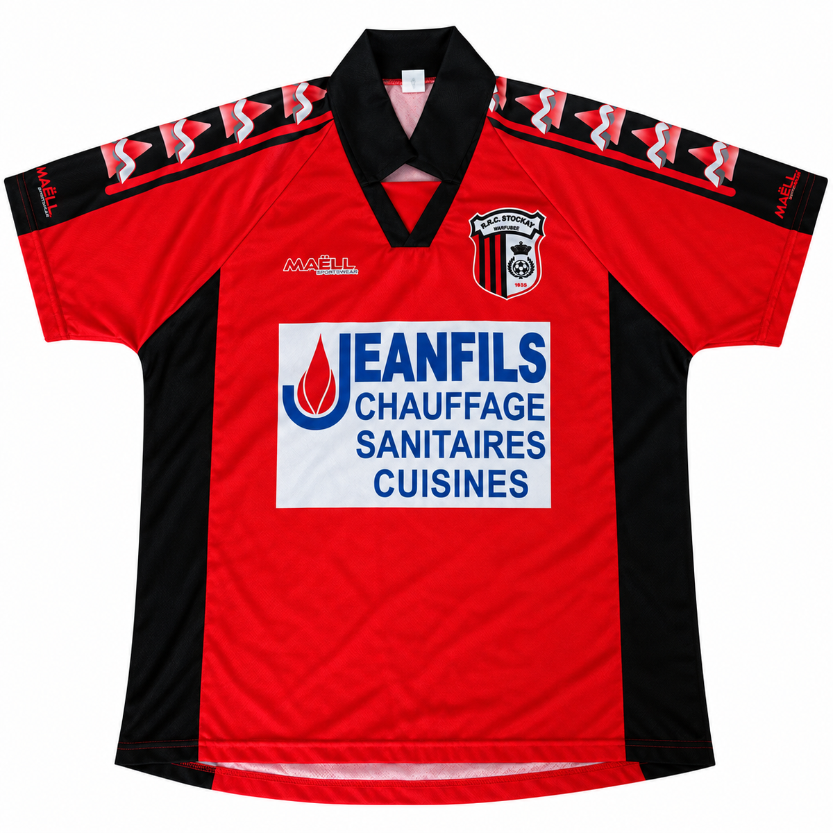 RRC Stockay-Warfusée – Années 2000/2010 Manche courte rouge et noir (Taille unique)