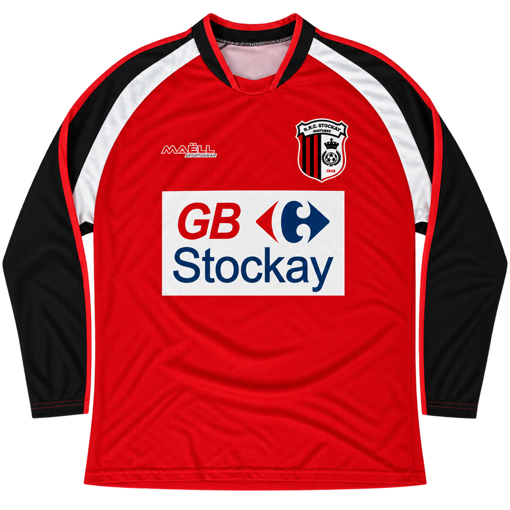 RRC Stockay-Warfusée – Années 2000/2010 Manche longue Rouge et Noir (Taille Unique)