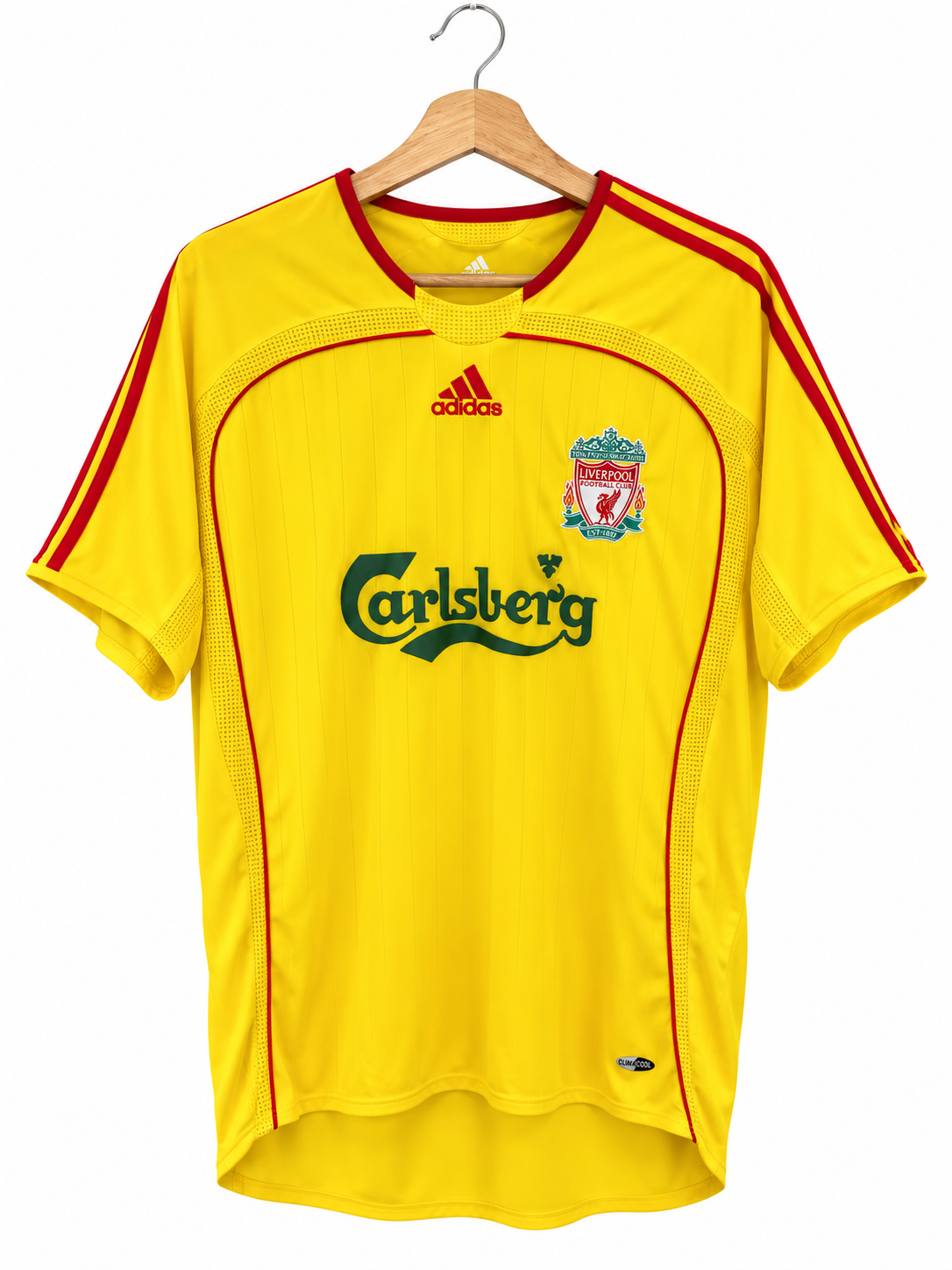 Liverpool FC – Extérieur – 2006/07 – Jaune Adidas / Carlsberg (XL)