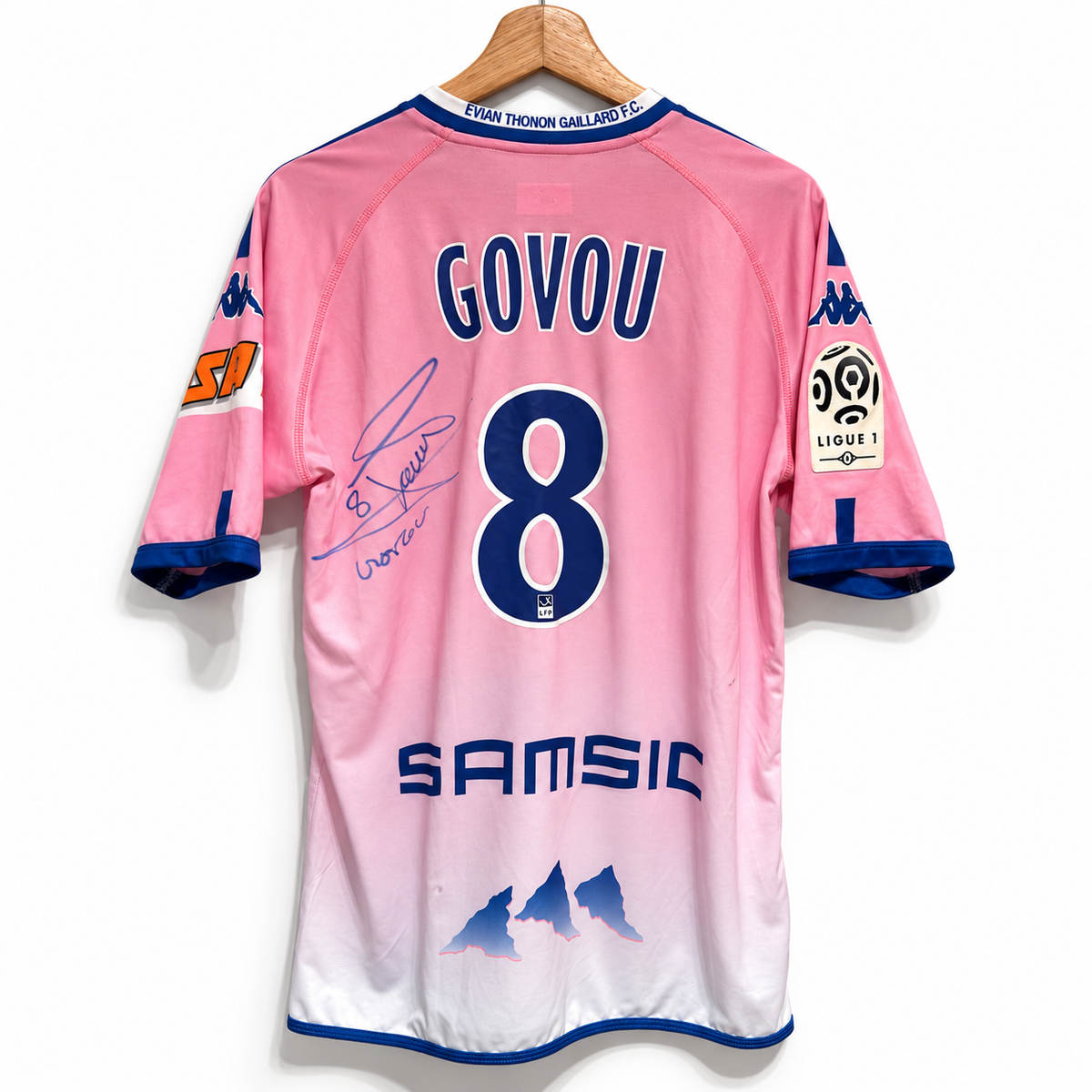 Évian Thonon Gaillard – Maillot Domicile Match Issue – 2011/2012 – Govou #8 Signé (XL)