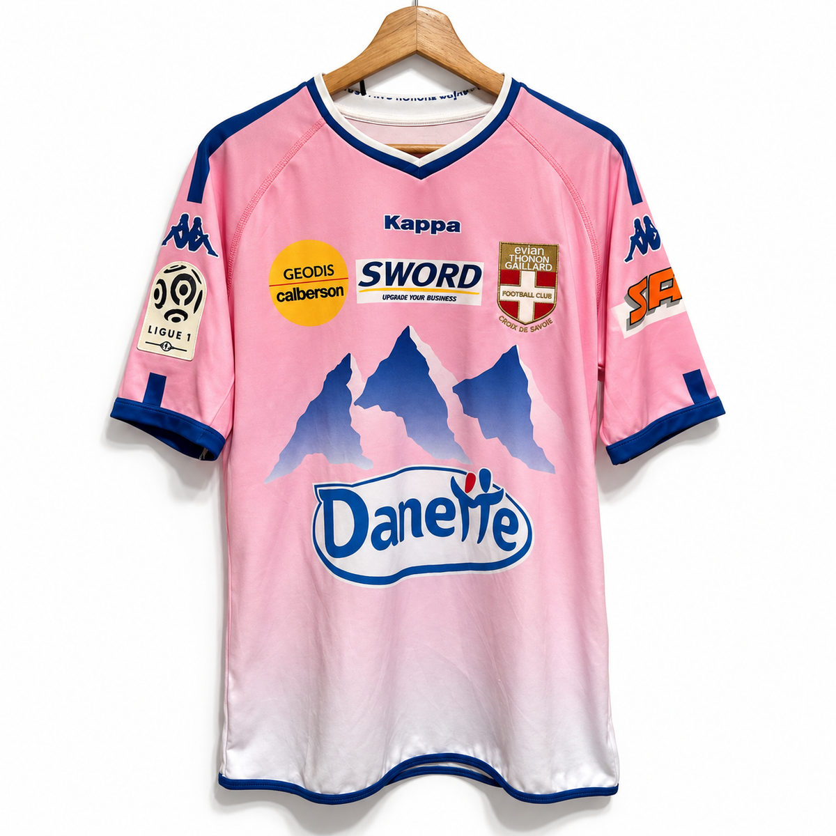 Évian Thonon Gaillard – Maillot Domicile Match Issue – 2011/2012 – Govou #8 Signé (XL)