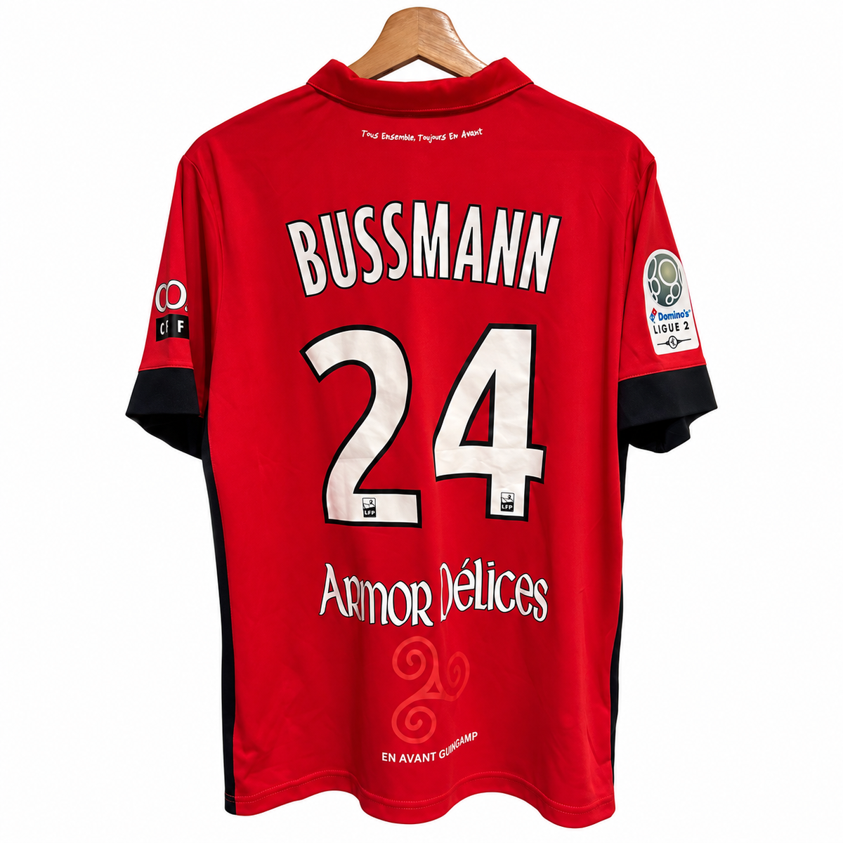 Maillot EA Guingamp Domicile 2019/20 – Édition Spéciale COVID-19 – Bussmann #24 – Pièce Historique | Taille L