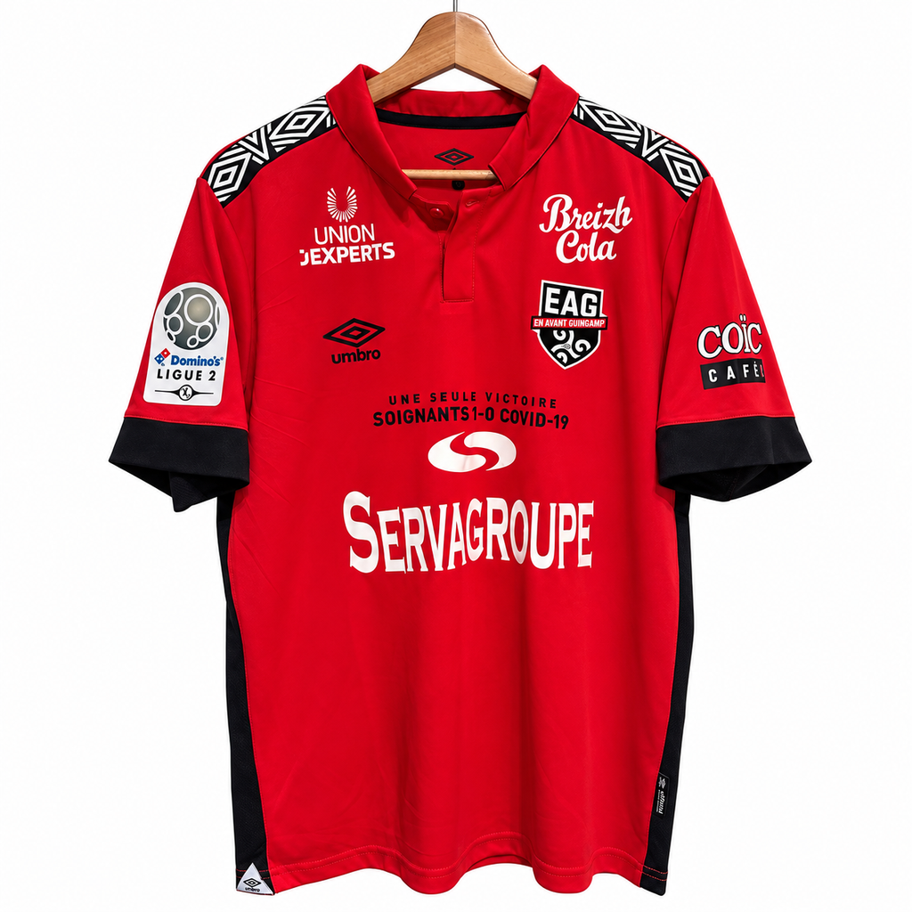 Maillot EA Guingamp Domicile 2019/20 – Édition Spéciale COVID-19 – Bussmann #24 – Pièce Historique | Taille L